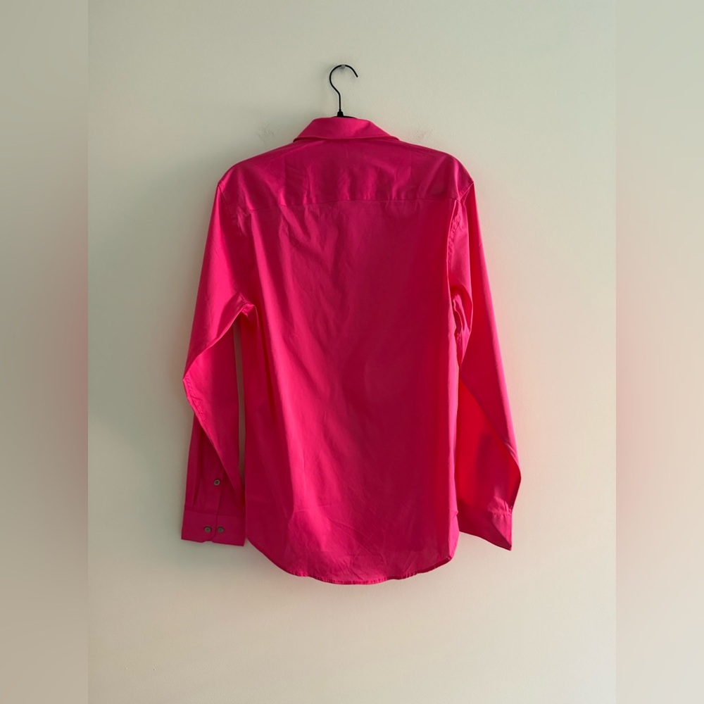 Alfani Slim Fit Pink Dress Shirt Men’s Medium NWT Stretch Button Down - Picture 5 of 5